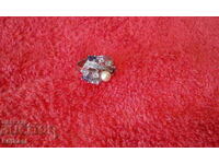 Old silver 925 ring semi-precious stone marking pearl