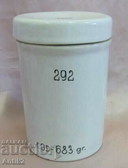 Винтич Порцеланов Аптекарски Жар Чехословакия Маркиран - 5