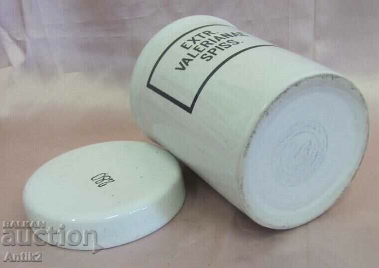 Винтич Порцеланов Аптекарски Жар Чехословакия Маркиран - 6