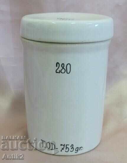 Vintich Porcelain Apothecary Jar Czechoslovakia Marked - 5 Vintich Porcelain Apothecary Jar Czechoslovakia Marked - 5