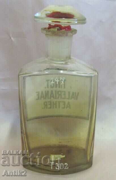 Vintich Pharmacy Bottle Enameled Label - 5 Vintich Pharmacy Bottle Enameled Label - 5