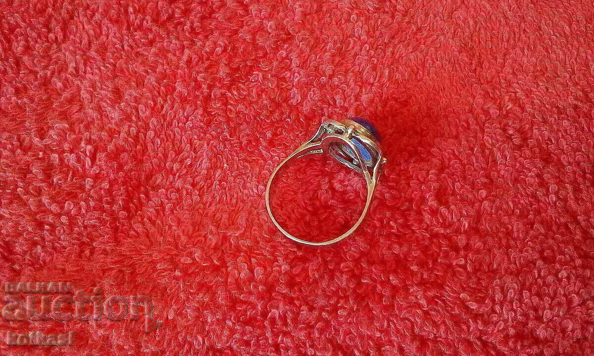 Auction Old silver 925 semi-precious stone ring Auction Old silver 925 semi-precious stone ring