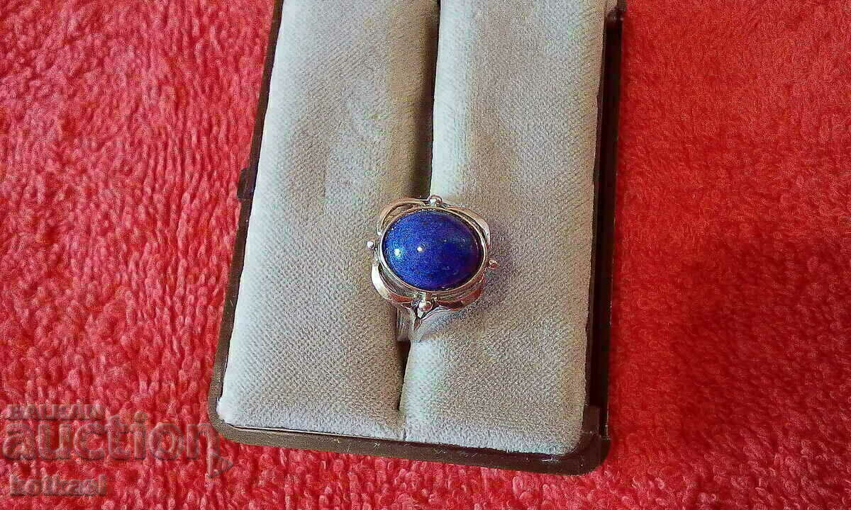 Old silver 925 semi-precious stone ring - 5 Old silver 925 semi-precious stone ring - 5
