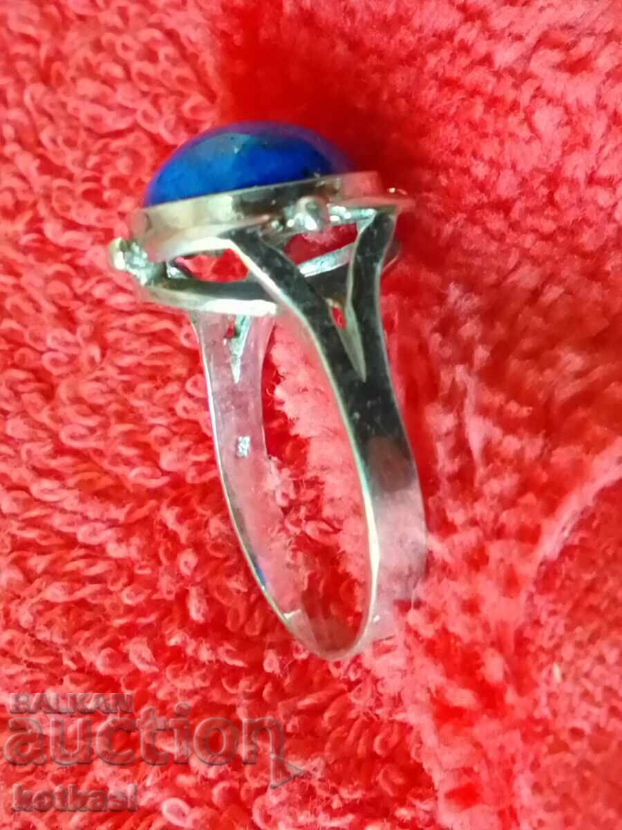 Inel din argint vechi 925 din piatra semipretioasa - 5