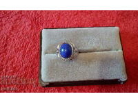 Old silver 925 semi-precious stone ring