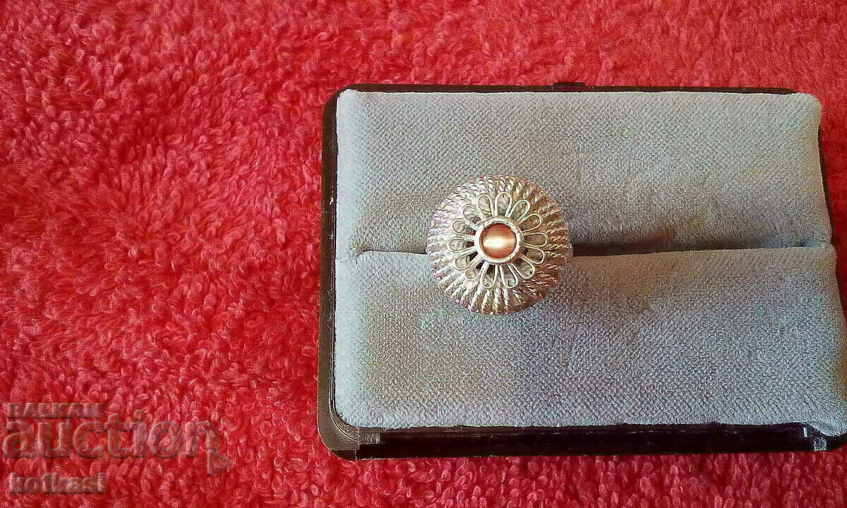 Old silver ring semi-precious stone filigree Old silver ring semi-precious stone filigree