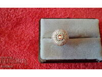 Old silver ring semi-precious stone filigree
