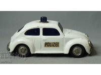 VW Beetle Παλιό ιαπωνικό μεταλλικό παιχνίδι μοντέλο αστυνομίας αυτοκινήτου