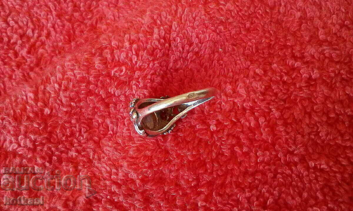 Old silver 925 semi-precious stone ring with price 45.00 BGN | € 23.01