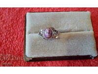 Old silver 925 semi-precious stone ring