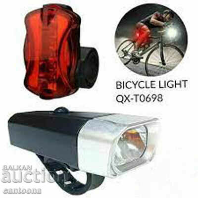 QX-T0698 Bicycle LED Flashlight and Tail Light