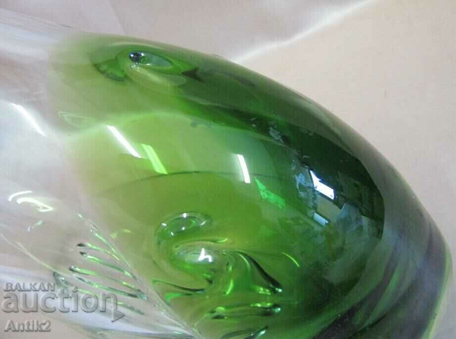 Vintich Murano Crystal Glass Massive Vase - 6 Vintich Murano Crystal Glass Massive Vase - 6