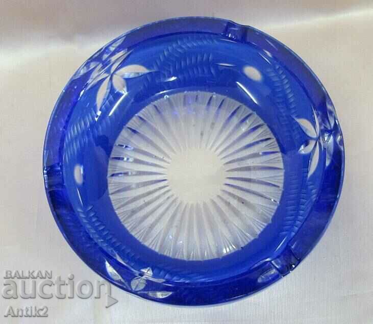 Livrarea Scrumieră Vintich Blue Crystal Glass Bohemia Livrarea Scrumieră Vintich Blue Crystal Glass Bohemia