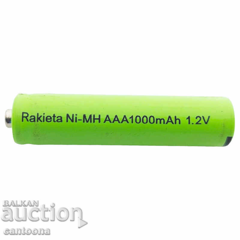 AAA επαναφορτιζόμενη μπαταρία Rakieta 1000 mAh, Ni-MH