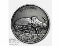 Silver 1 Oz Rhinoceros Beetle - Hornbill 2020