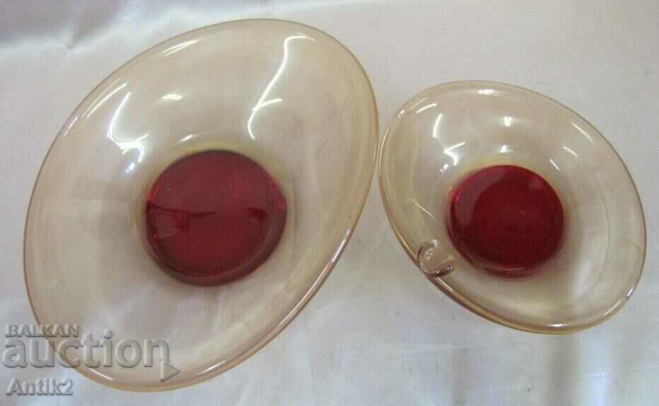 Δημοπρασία Σετ τασάκι και μπολ Vintich Crystal, Fruitiera