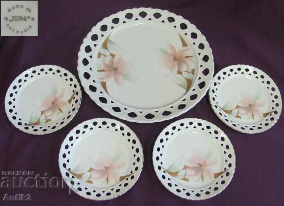 Vintich Porcelain Cake Plate Set IZIDA