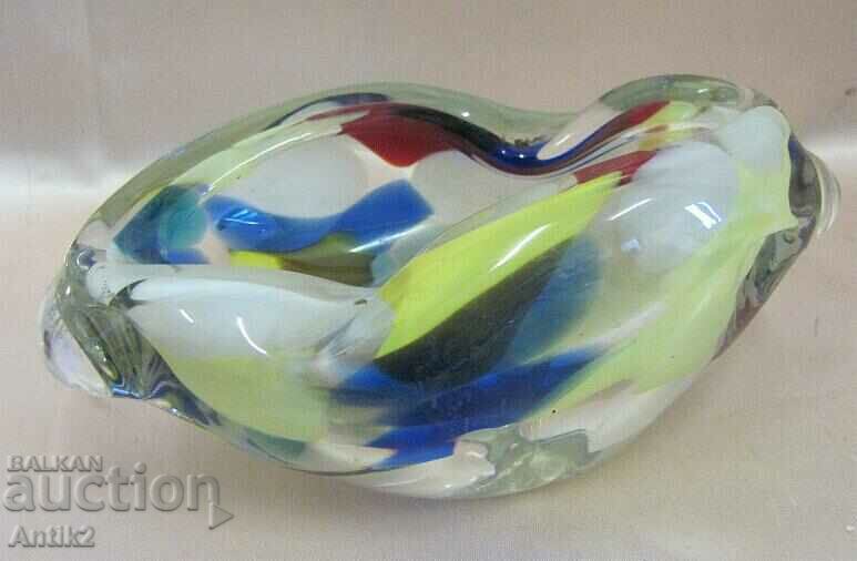 Auction Screw Murano Crystal Glass Ashtray Auction Screw Murano Crystal Glass Ashtray