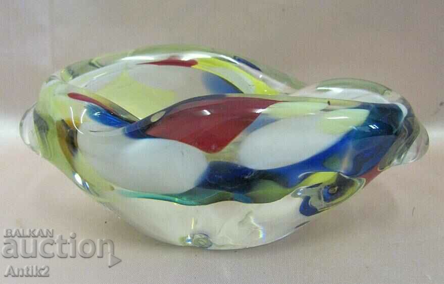 Delivery of Screw Murano Crystal Glass Ashtray Delivery of Screw Murano Crystal Glass Ashtray