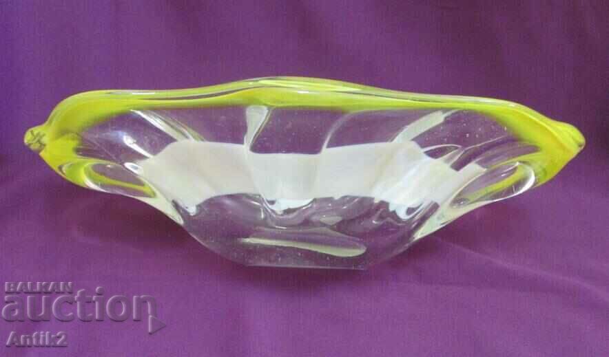 Vintich Murano Crystal Glass Solid Fruit Bowl - 6 Vintich Murano Crystal Glass Solid Fruit Bowl - 6