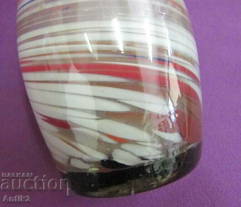 70's Vintich Crystal Vase Handmade - 5