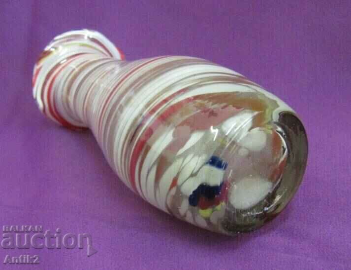 70's Vintich Crystal Vase Handmade - 6