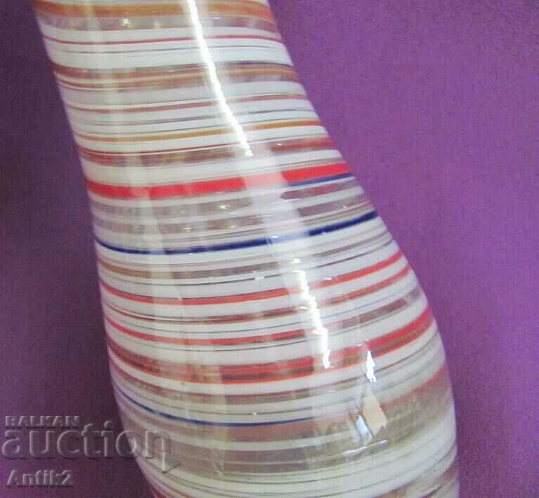 70's Vintich Crystal Vase Handmade - 7
