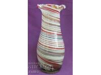 70's Vintich Crystal Vase Handmade