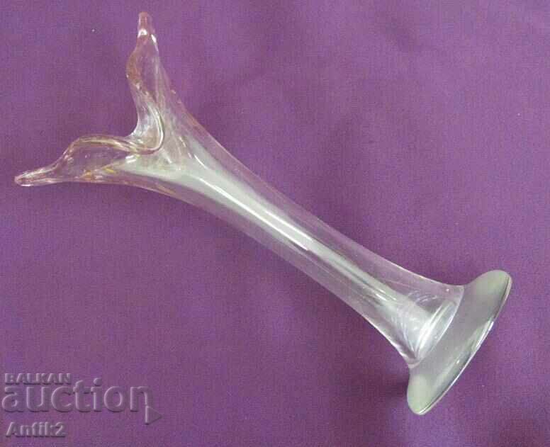 70's Vintich Crystal Vase Handmade - 5 70's Vintich Crystal Vase Handmade - 5