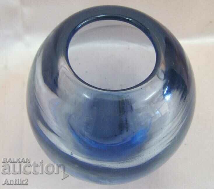 Vintich Crystal Glass Massive Vase Handmade - 5 Vintich Crystal Glass Massive Vase Handmade - 5