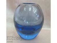 Vasă masivă din sticlă de cristal Vintich realizată manual