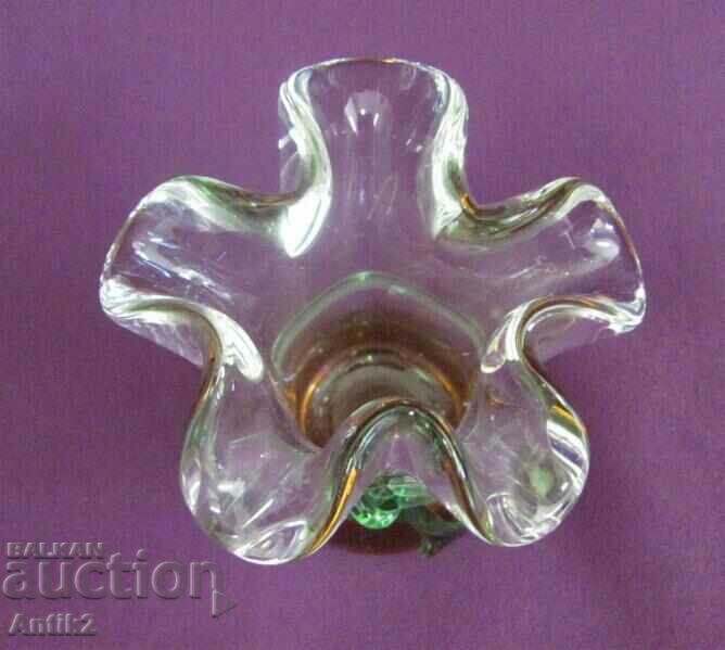 Vintich Murano Crystal Glass Small Vase - 6 Vintich Murano Crystal Glass Small Vase - 6