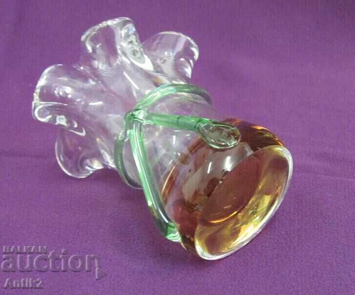 Vintich Murano Crystal Glass Small Vase - 7 Vintich Murano Crystal Glass Small Vase - 7