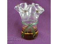 Vintich Murano Crystal Glass Small Vase
