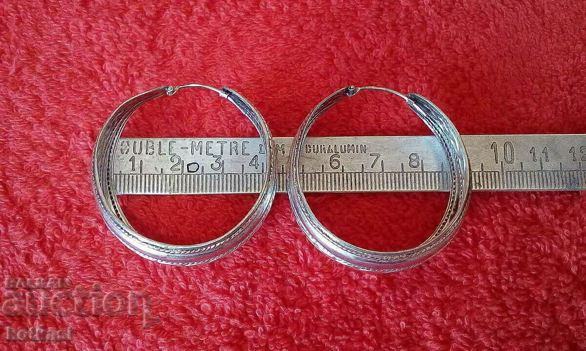 Old silver big earrings mark Old silver big earrings mark