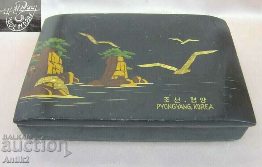 Vintich Ξύλινο κουτί Βόρεια Κορέα Σήμανση