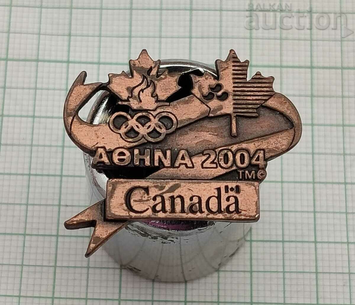 INSIGNA JOCULUI OLIMPII CANADA ATENA 2004