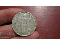 Полинезия 5 франка 1975 год Алуминий