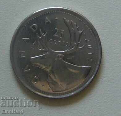 Canada 25 cents 2012