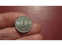 Mauritius 20 cents 1987