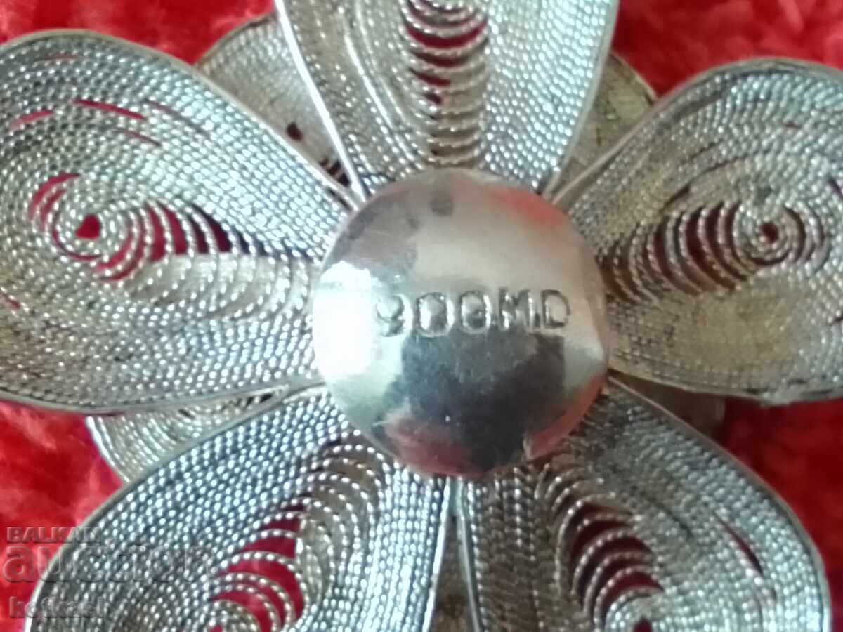 Δημοπρασία Παλαιό ασημένιο 900 φυλαχτό φιλιγκράν