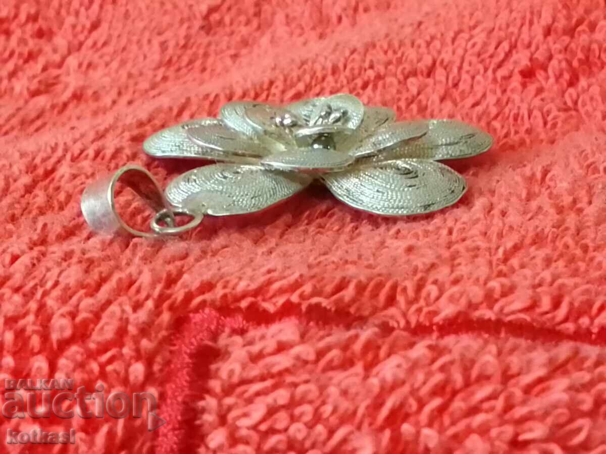 Παράδοση Παλαιό ασημένιο 900 φυλαχτό φιλιγκράν