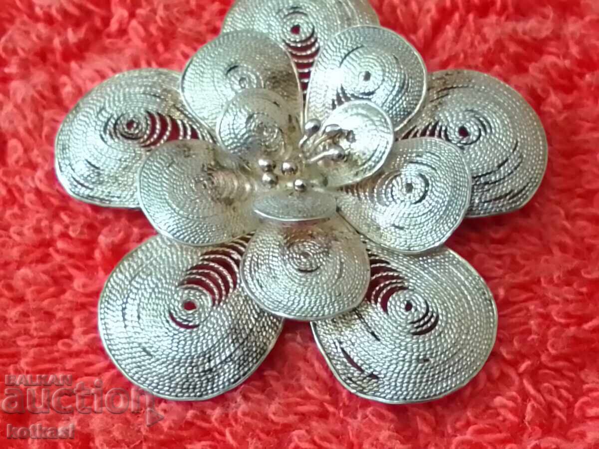 Παλαιό ασημένιο 900 φυλαχτό φιλιγκράν - 6