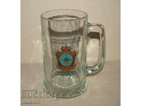 Canadian glass beer mug 14 cm, preserved