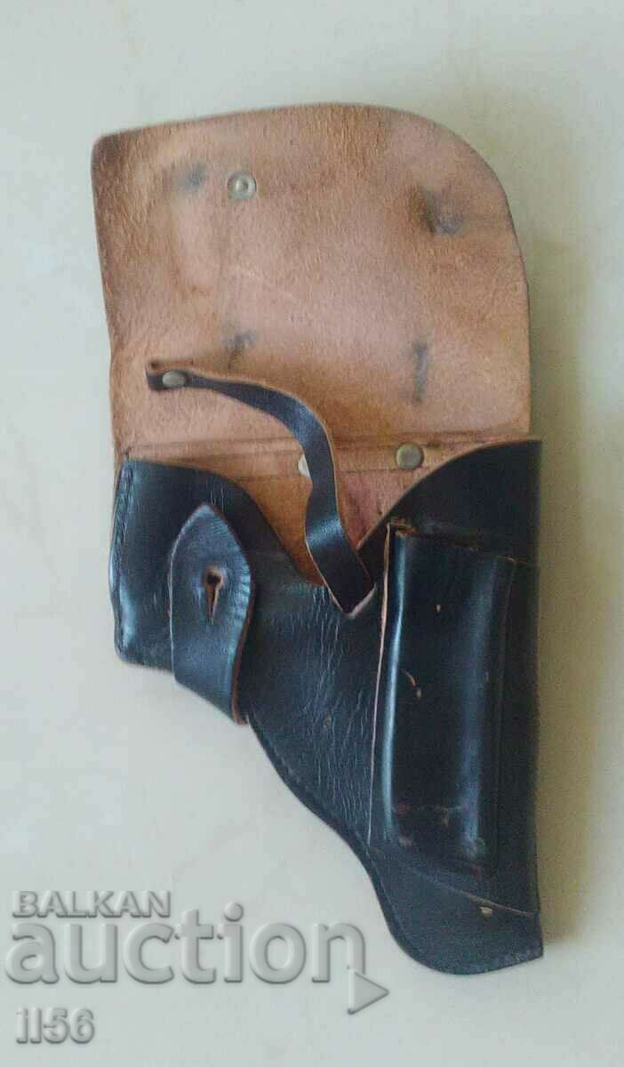 Auction Gun holster - black, leather Auction Gun holster - black, leather