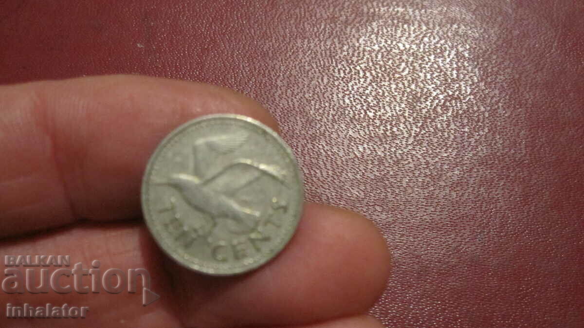 Барбадос 10 цента 1973 год