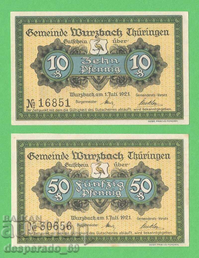 (¯`'•.¸NOTGELD (city Wurzbach) 1921 UNC- -2 pcs. banknotes '´¯) with price 5.40 BGN | € 2.76 (¯`'•.¸NOTGELD (city Wurzbach) 1921 UNC- -2 pcs. banknotes '´¯) with price 5.40 BGN | € 2.76
