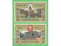 (¯`'•.¸NOTGELD (city Wurzbach) 1921 UNC- -2 pcs. banknotes '´¯)