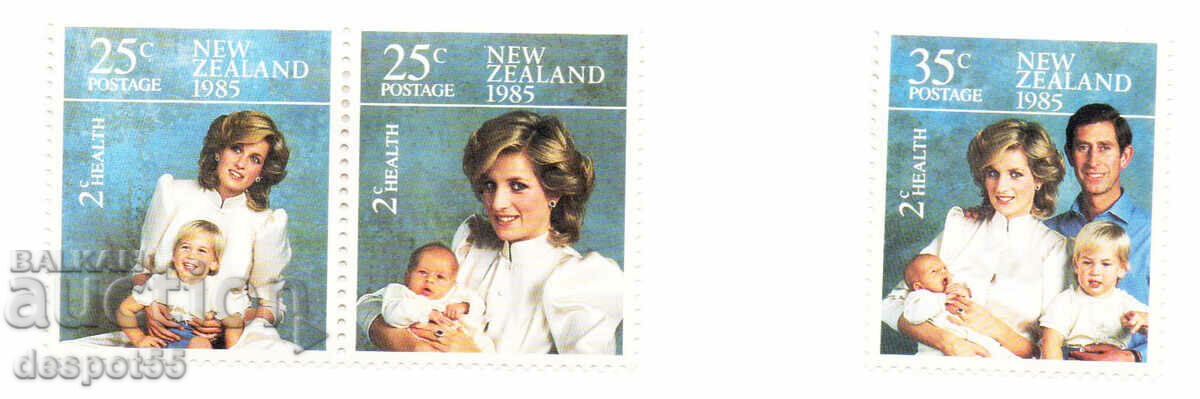 1985. Νέα Ζηλανδία. Γραμματόσημα υγείας - φωτογραφίες του Λόρδου Σνόουντεν.