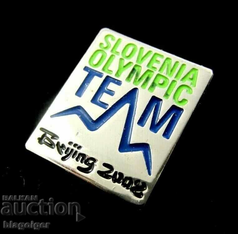 SLOVENIA-OLYMPIC TEAM-OLYMPIC BADGE-BEIJING 2008 with price 13.99 BGN | € 7.15 SLOVENIA-OLYMPIC TEAM-OLYMPIC BADGE-BEIJING 2008 with price 13.99 BGN | € 7.15